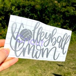 Volleyball mom car decal